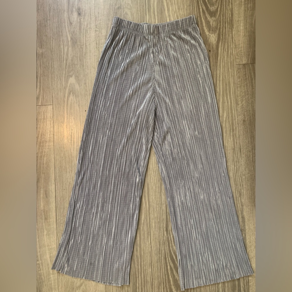 Crop textured pants